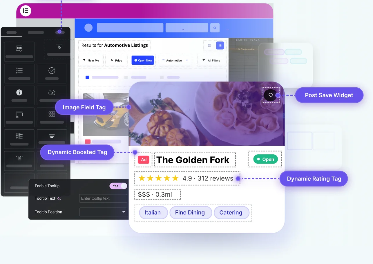 Elementor editing with dynamic CubeWP widgets