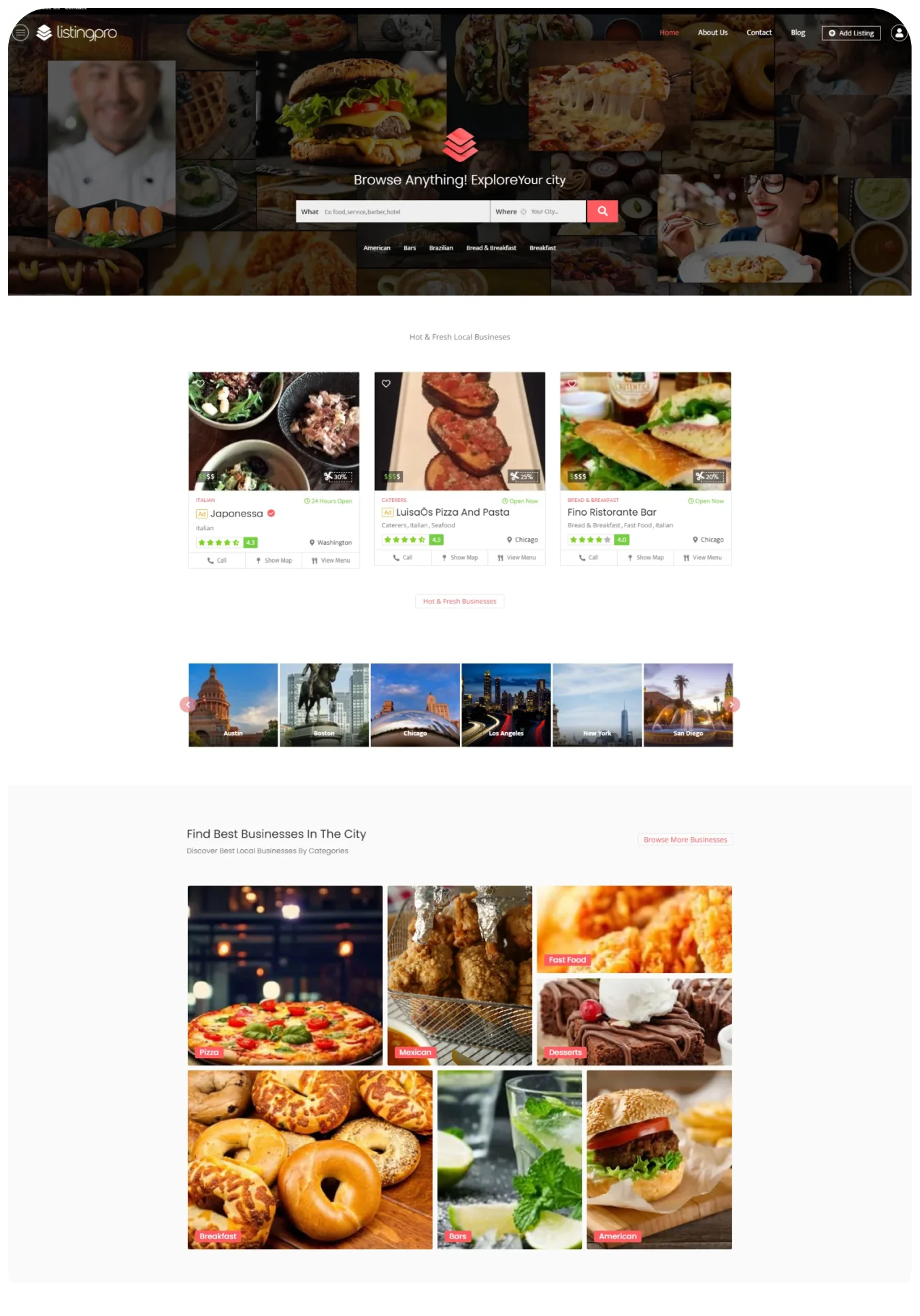 Restaurants template