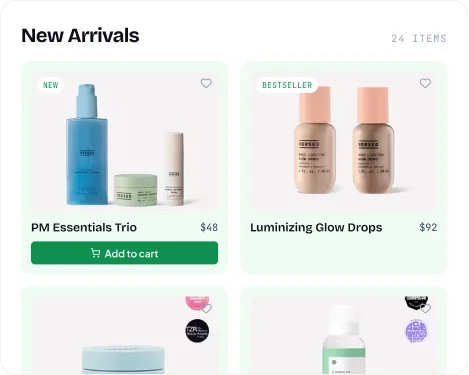 eCommerce storefront preview