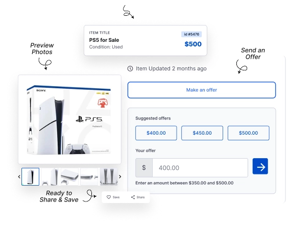 Make an offer preview