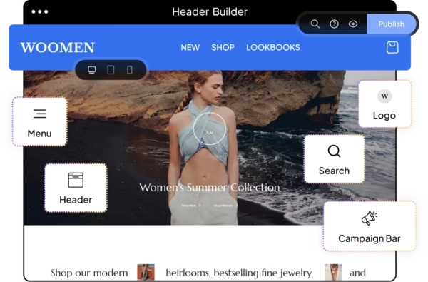 Header builder interface