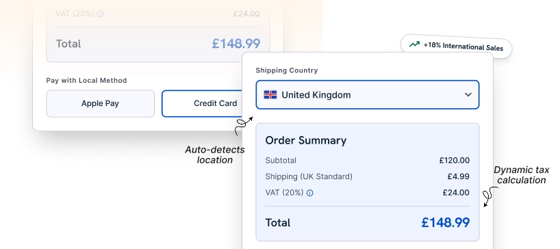 Multi-currency & tax preview