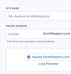 Name your site preview